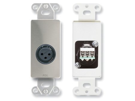 RDL DS-XLR3F XLR 3 Pin Female Jack Wall Plate Online Sale