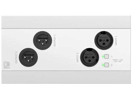 Audac NWP222 W Network Input & Output Panel (White) Hot on Sale