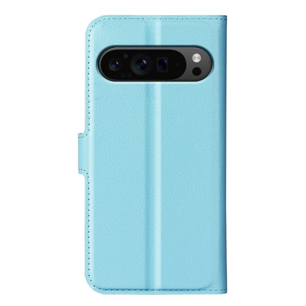 EIDERWOOD Google Pixel 9 Pro XL Litchi Læder Cover m. Pung - Blå Sale