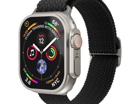 Apple Watch (42 44 45 SE 46 49mm) Vonmählen Woven Loop Nylon Rem - Black Sale