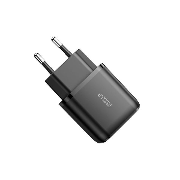 Tech-Protect Network PD 20W Vægoplader m. 1 x USB-C & 1 x USB-A - Sort Online