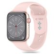 Apple Watch (42 44 SE 45 46 49mm) Tech-Protect Silikone Urrem - Light Pink Sale