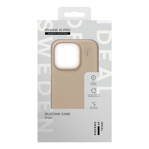 iDeal Of Sweden iPhone 16 Pro Silicone Case - MagSafe Kompatibel - Beige For Cheap