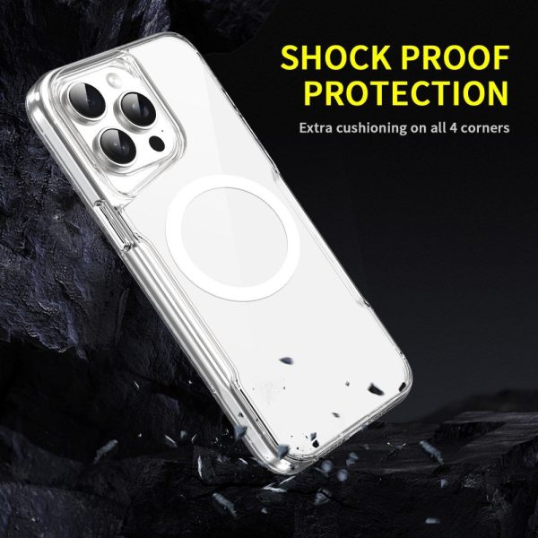 EIDERWOOD iPhone 16 Pro Hybrid Plastik Cover - MagSafe Kompatibel - Gennemsigtig   Sort Sale