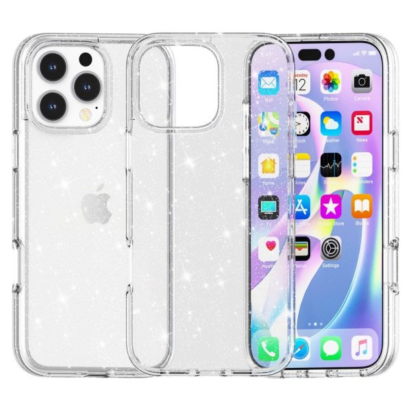 EIDERWOOD iPhone 16 Pro Hybrid Plastik Cover - Hvid Glitter Online Sale