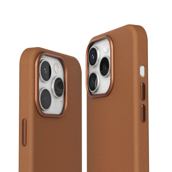 Vonmählen iPhone 16 Pro Like Leather Cover - MagSafe Kompatibel - Brown Online now