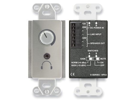 RDL DS-HPA3 Headphone Amplifier Remote Wall Plate - 3.5W on Sale