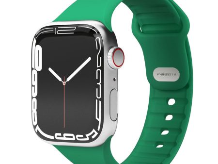 Apple Watch (42 44 SE 45 46 49mm) Vonmählen Classic Band 2 Genanvendt Silikone Rem - Grøn Online Sale