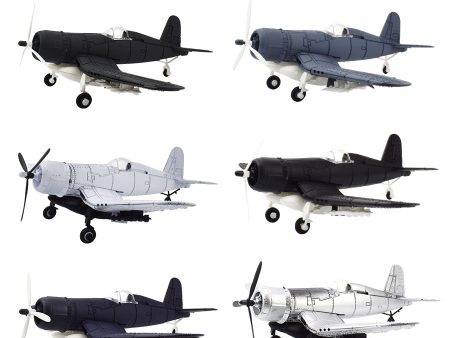 1 PCS Assembly Aircraft Model Kit Toys for Boys Military F4U Corsair Fighter 4D Model DIY Building Blocks Educational Toy Gifts Online