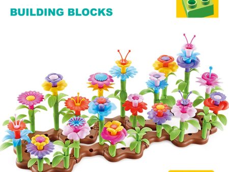 104pcs DIY Flower Garden Building Blocks Floral Arrangement Assembly Toys Model Building Kits Girls Kids Christmas Gift Online Sale